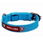 Pets Like Dog Collars | Dog Collar for Puppies | Dog Body Belt Polyester Comes with Sky Blue Color (20mm) for Small Dogs.