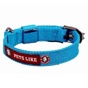 Pets Like Dog Collars | Dog Collar for Puppies | Dog Body Belt Polyester Comes with Sky Blue Color (20mm) for Small Dogs.
