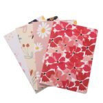 PAPBOO A5 Handy, Easy to Carry Unruled, Plain Cute Floral Set of 4 for doodling, Writing, Notes, Notebooks -Matte Finished – Journal Diary, Gift.(60 * 4=240 80 GSM Pages)
