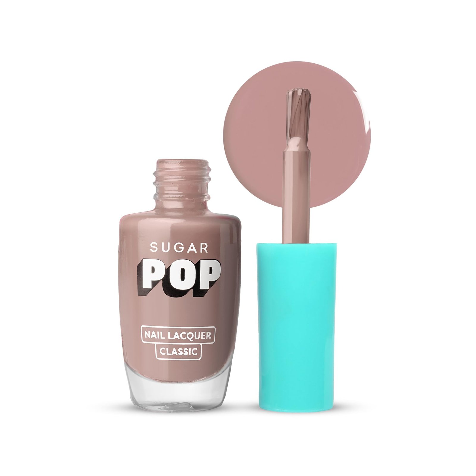 SUGAR POP Nail Lacquer 08 Silk Stockings (Cool Toned Nude) | Dries In 45 Seconds | Chip-Resistant | Glossy Finish | High Shine | Nail Polish For Women, 10 ml