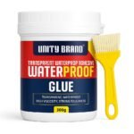 UB UNITY BRAND Crack Seal Glue 300gm with Brush Transparent Waterproof Resin Epoxy for Roof Leakage Crack Seal Agent Roof Water Leakage Solution Water Proof Glue for Waterproofing (300 GM / 1 PACK)