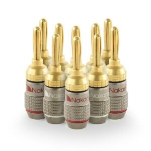 Nakamichi FanLock Excel Series 24k Gold Plated Banana Plugs, 10-18 AWG