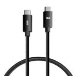 DailyObjects SURGE Kevlar Core USB-C 60W Charging Cable|USB Type-C|Fast Charging,480Mbps Data Transfer,Data Sync|Compatible with Android & iOS Smartphones,Earphones,Tablet/Ipads,Macbook,Black