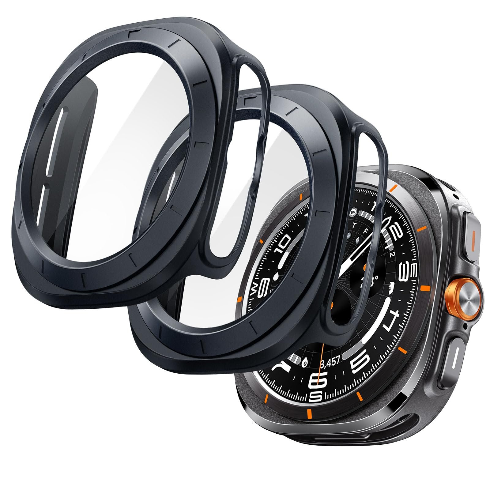 JETech Case for Galaxy Watch Ultra 47mm (2025/2024), Titanium Gray