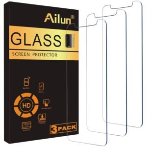 AILUN Screen Protector Compatible iPhone Xs Max (6.5inch 2018 Release),[3 Pack],0.33mm Tempered Glass, Compatible iPhone Xs Max (6.5inch 2018 Release),Anti-Scratch,Case Friendly