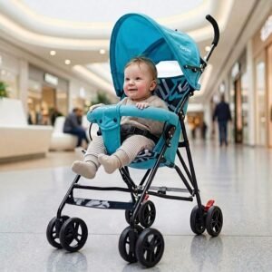 Little Pumpkin by R for Rabbit Baby Stroller and Pram for Baby/Newborn- Buggy for Kids | Easy Foldable and Carry | Kid Age 0-2 Years (Blue)