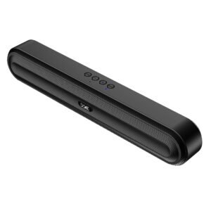 boAt Aavante Bar 490 10W Signature Sound, Dual Full-Range Drivers,7 HRS Battery, Built-in Mic,2.0 CH, Free Music Streaming on JioSaavn, Bluetooth Sound Bar, Soundbar Speaker (Classic Black)
