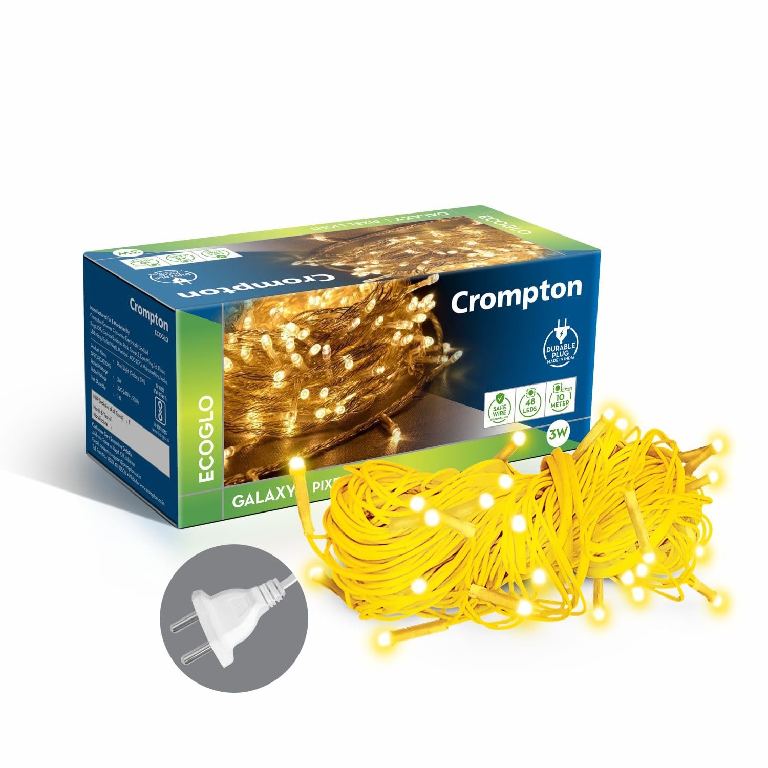 Crompton Galaxy Pixel Ladi Light 3W, 10m | Warm White, Pack of 1