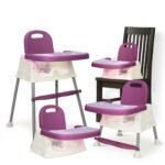 LuvLap 4 in 1 Convertible Baby High Chair with footrest, Convertible to High Chair, Low Chair, & Booster Seat, Essential for Baby Feeding (Purple)