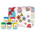 Fundough Funskool Gift Set, Play Set for Kid, 5 Colorful Dough Tubs of 50g Each (250g Total), Learning, Fun & Engaging Activity, Multicolour, Gift Set for Kids, Age 3+ Years