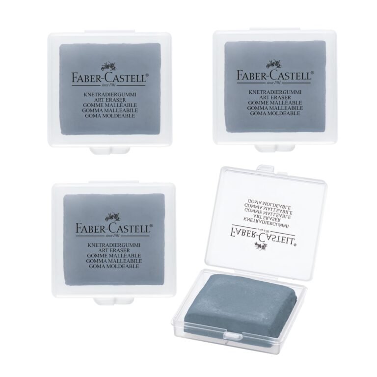 Faber-Castell Drawing Art Kneaded Erasers (Large Size, Grey) -4 Pack