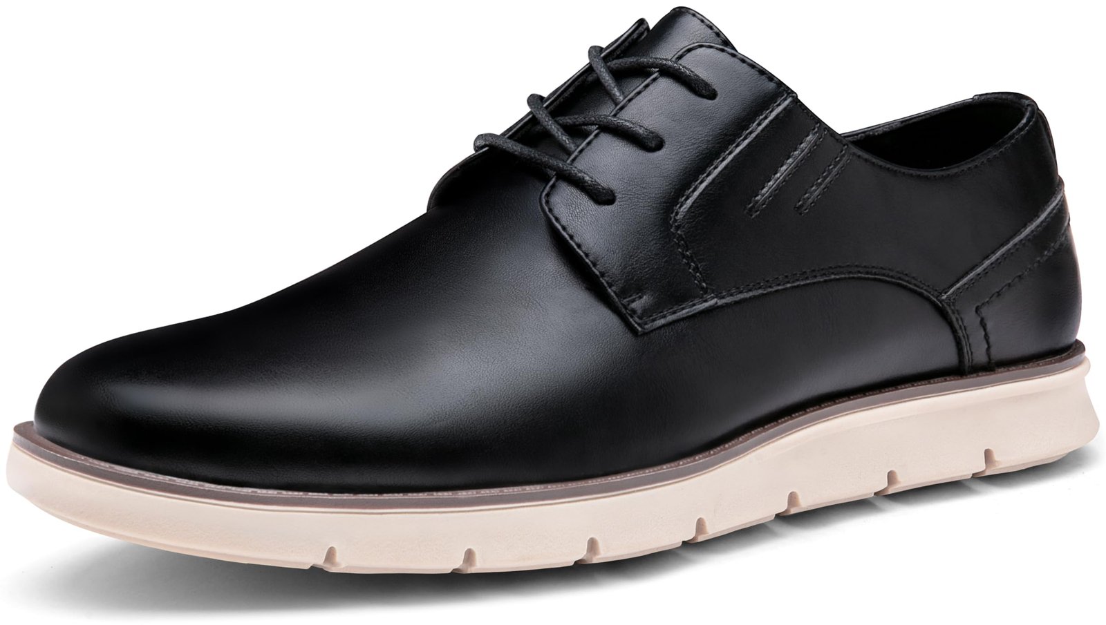 Jousen Mens Dress Shoes Retro Plain Toe Business Casual Oxfords Dress Shoes for Men