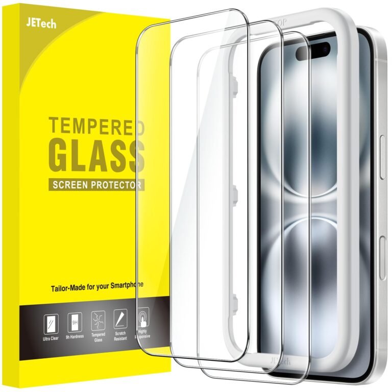 JETech Screen Protector Guard for iPhone 16, 3-Pack