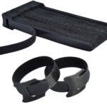 INOVERA (LABEL) 20 Pieces Cable Organizer Hook & Loop Tape – Wire/Cord Holder Management Strap – Reusable Hook & Loop Ties for PC, TV, Desk, WFH Accessories – Black