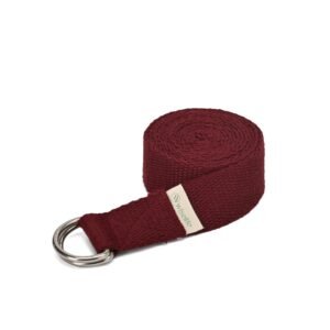 WiseLife Yoga Belt for Women & Men Adjustable D-Ring Buckle Yoga Strap for Stretching, Durable & Comfortable Texture – Perfect for Yoga Sessions, Pilates, and Fitness – 8 Feet, Maroon