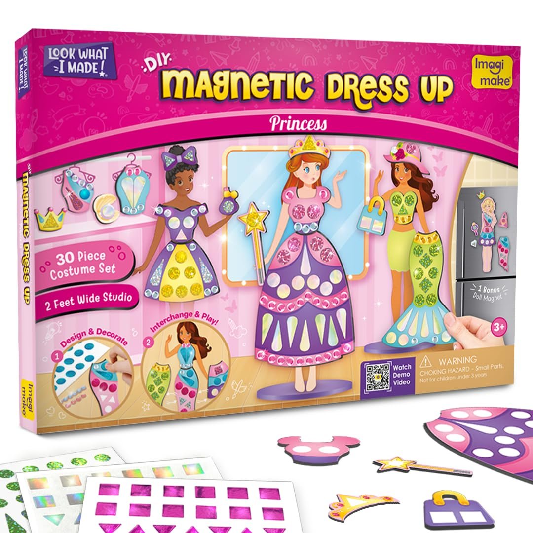 Imagimake DIY Magnetic Dress Up Princess | Toy for Girls Age 3-7 Years