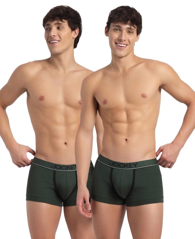 Jockey 8015 Men’s Super Combed Cotton Rib Solid Trunk with Ultrasoft Waistband