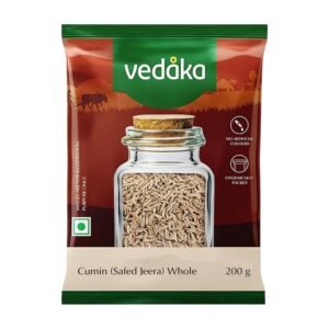 Amazon Brand – Vedaka Cumin (Safed Zeera) Whole | 200 g | Jeera Seeds | No Artificial Colours & Preservatives