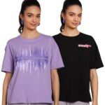 Amazon Brand – Symbol Women Cotton Stretch Oversized Fit Round Neck Half Sleeve T-Shirt (Available in Plus Sizes)