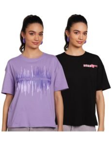 Amazon Brand – Symbol Women Cotton Stretch Oversized Fit Round Neck Half Sleeve T-Shirt (Available in Plus Sizes)