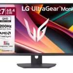 LG 27G610A 68.4 cm (27 Inch) Ultragear QHD (2560×1440) IPS Gaming Monitor, 1ms (GtG), 200Hz, sRGB 99%(Typ.), Anti-Glare, HDR10, AMD FreeSync™, DP, HDMI X 2, Tilt/Swivel/Height/Pivot Adjustable(Black)