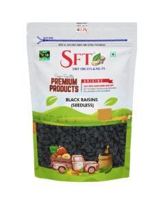 SFT Premium Afghani Seedless Fresh Black Raisins 1Kg Value Pack| Healthy Snacks, Dry Fruits, Kishmish | High In Antioxidants, Naturally Sweet & Tasty