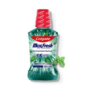 Colgate Plax Fresh Mint Mouthwash, 0% Alcohol, Antibacterial Mouth Wash for Bad Breath, Cavity Protection & Germ Defense for Adults, 500ml