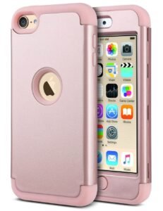 ULAK Heavy Duty High Impact KNOX ARMOR Case Cover Protective Back Cover Case iPod 6 Case / iPod Touch 6 Case for Apple iPod touch 5 6th Generation (Rose Gold)