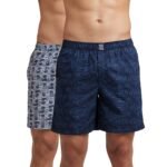 Jockey US57 Men Super Combed Mercerized Cotton Woven Printed Boxer Shorts with Side Pockets_(Pack of 2, Prints May Vary)