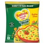 Saffola Masala Oats Veggie Twist | 38g | Tasty, Anytime Snack | Ready in 3 mins | Millets Goodness- with Bajra & Jowar | No maida , No added preservatives | helps manage weight