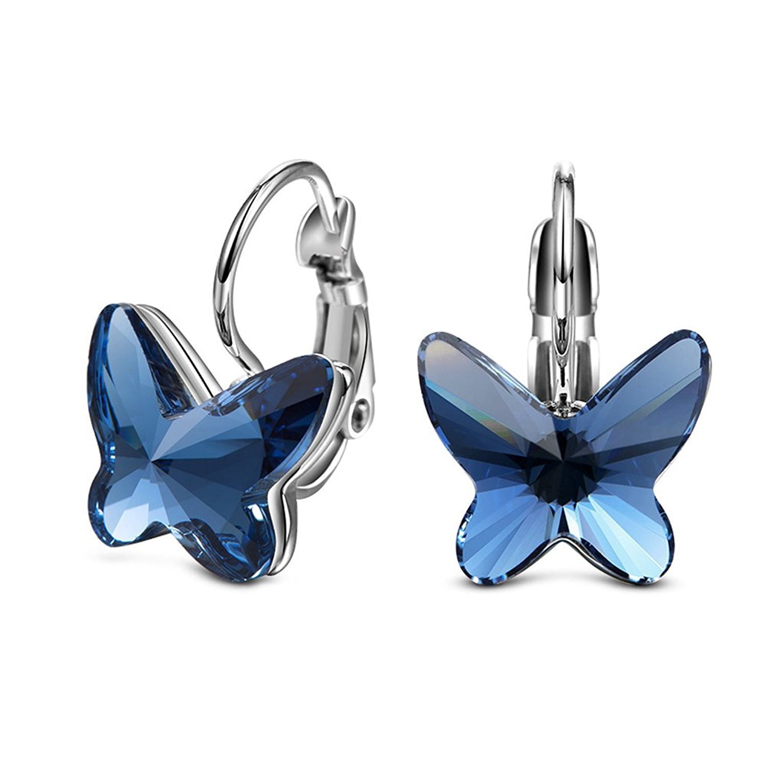 Shining Diva Fashion Italian Designer Copper Earrings for Women (Blue)(9794er)