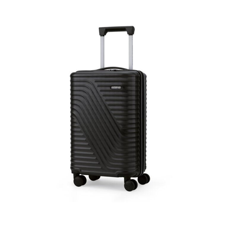 American Tourister Travix | Cabin Trolley Bag (55 cm) | 360° 8 Wheel Travel Luggage | Hard Case Polycarbonate Suitcase | Recessed Combination Lock | Black