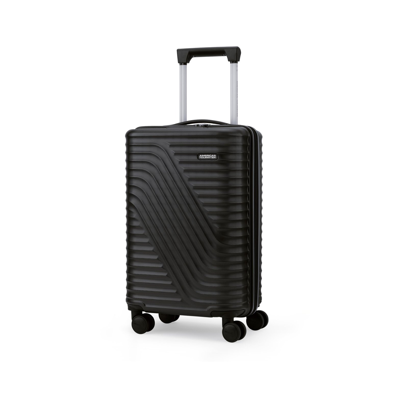American Tourister Travix | Cabin Trolley Bag (55 cm) | 360° 8 Wheel Travel Luggage | Hard Case Polycarbonate Suitcase | Recessed Combination Lock | Black