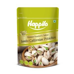 Happilo Californian Roasted & Salted Pistachios 500g | Pista Dry Fruit | Rich Protein, Phosphorus | Dietary Fibre | Dry Fruits | Shelled, Crunchy | Delicious Healthy Snack
