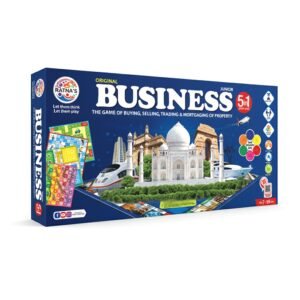 Ratna’s Business Junior Coins 5 in 1 Board Game Set of Business, Snake and Ladders, Ludo, Car Rally, and Cricket Games, 2-4 Players, Perfect for Kids & Adults Play