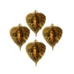 Betterminds Return Gifts For Women Action Ganesh Wall Hanging (Pack Of 4) Wedding Gift Anniversary Housewarming Corporate Gifts Baby Shower Return Gifts (Gold), Metal