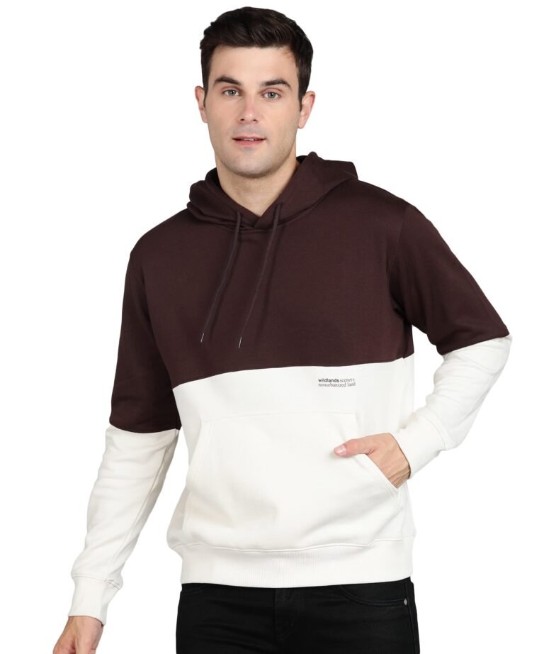Alan Jones Clothing Men’s Colorblocked Cotton Hoodies Sweatshirt