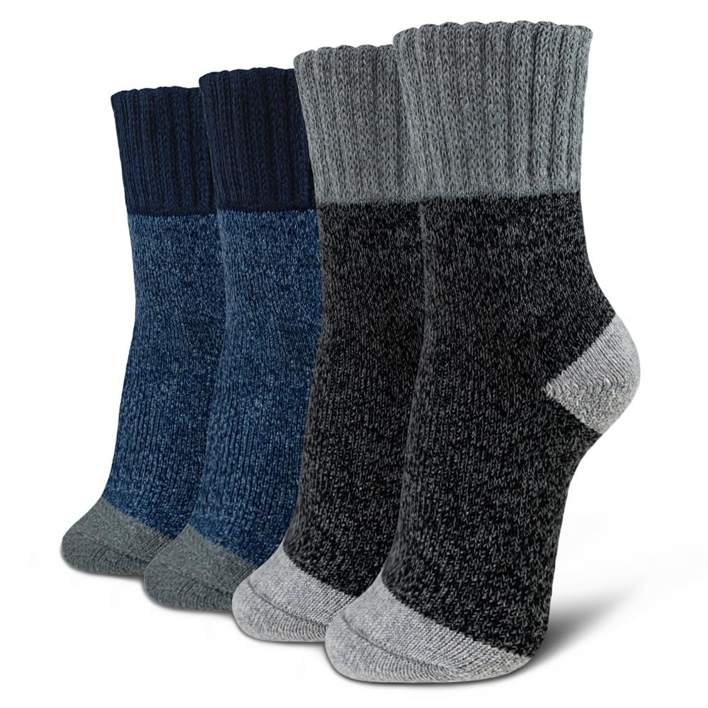 Time May Tell Womens Merino Wool Socks Thick Knit Warm Cushion Wool-Socks-for-Women 2/3 Pack