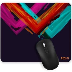Tizum Mouse Pad with Anti-Slip Rubber Base & Ultra-Smooth Surface | Washable, Spill-Resistant Print Design, Computer Mouse Mat for Laptop, Desktop & Office