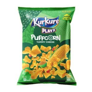 Kurkure Namkeen – Puffcorn (Yummy Cheese) – 52g /58g Pack (weight may vary)