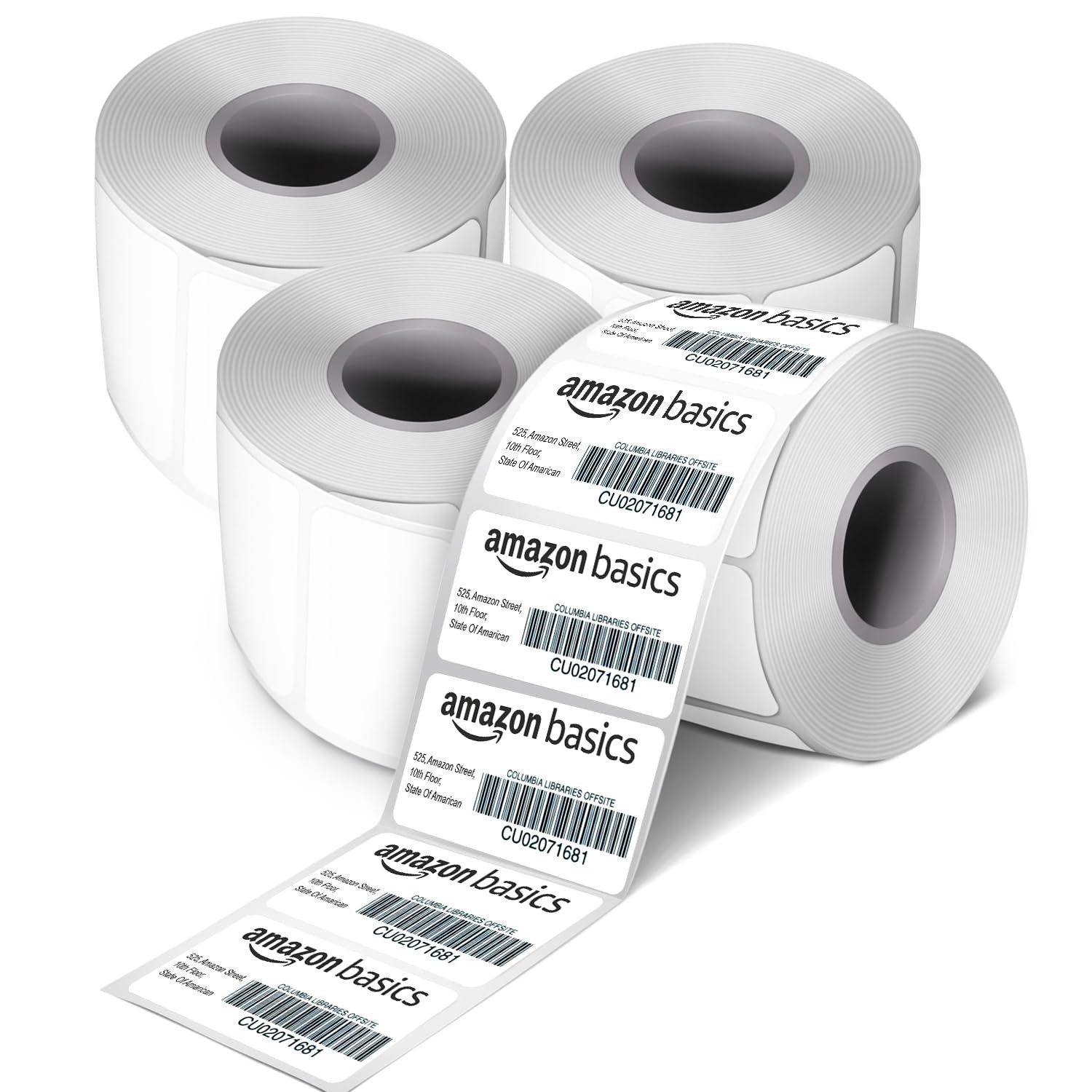 Amazon Basics 70gsm Thermal Label Printer Paper – 2″ x 1″ (50 x 25 mm)| Ideal for Barcode, Product, Inventory, Price, and Transparency Labels – 1000 Labels per Roll (Pack of 4)