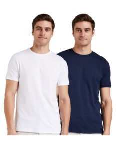Amazon Brand – Symbol Men’s Solid Cotton T Shirt | Round Neck | Half Sleeve | Plain-Regular Fit (Available in Plus Sizes)