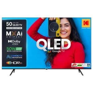 Kodak 126 cm (50 inches) Matrix 2025 Edition Ultra HD (4K) QLED Android Google TV 50ST5015 (Black)