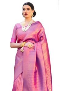 SWORNOF Womens Kanjivaram Banarasi Silk Saree Kanchipuram Patola saree