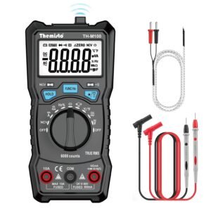 Themisto TH-M100 AC/DC Current, True RMS Digital Multimeter | 6000 Counts | Auto Range |10A | Black