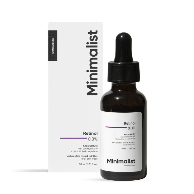 Minimalist Anti-Aging Night Serum with 0.3% Retinol & Q10|Fine Lines & Wrinkles Reduction Serum for Beginners|Water-Free Formula for Stability & Nourishment|Suitable for All Skin Types|For Unisex|30ml