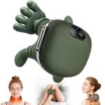 TEKCOOL Bionic Heated Massager, Wireless Portable Shiatsu Neck and Back Massager, Electric Deep Tissue 4D Kneading Massage, Simulated Human Hand Design for Pain Relief and Muscle Relax