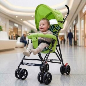 Little Pumpkin Kiddie Kingdom Stroller and Pram for Baby | Kids | Infants | Newborn |Boy & Girl of 0 to 3 Years((Green Black)