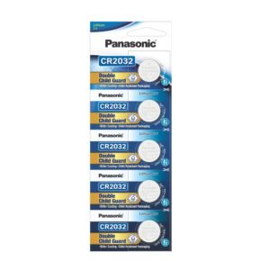 Panasonic CR-2032/5BE Lithium Coin Battery – Pack of 5
