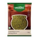 Amazon Brand – Vedaka Unpolished Green Moong Whole (Sabut) | 1 Kg | Naturally Packed with Protein and Fiber | Naturally Cholesterol free & No Added Additives